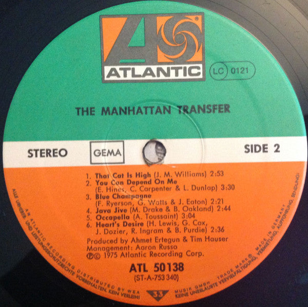 The Manhattan Transfer : The Manhattan Transfer (LP, Album, RP)