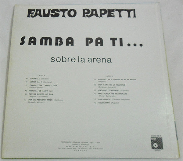 Fausto Papetti : Sobre La Arena (LP, Album)