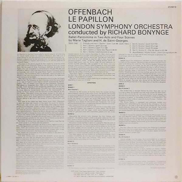 Jacques Offenbach, Richard Bonynge, London Symphony Orchestra : Le Papillon (LP)