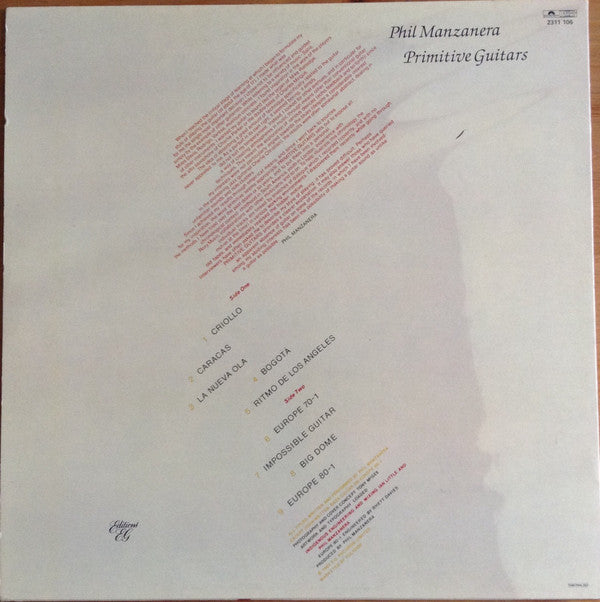 Phil Manzanera : Primitive Guitars (LP, Album, Pol)