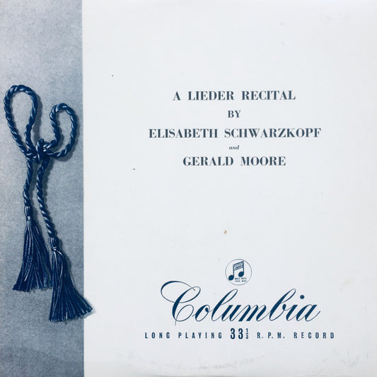 Elisabeth Schwarzkopf, Gerald Moore : A Lieder Recital (LP, Mono, RE)