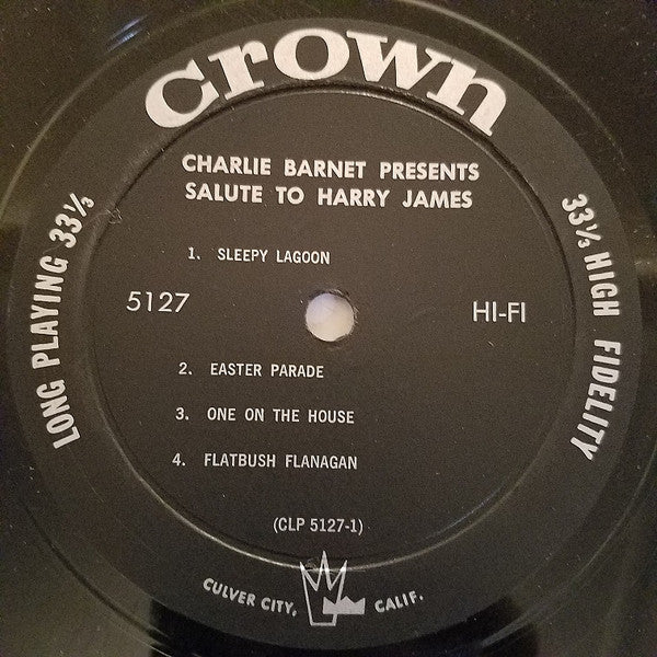 Charlie Barnet : Presents a Salute to Harry James (LP, Album)