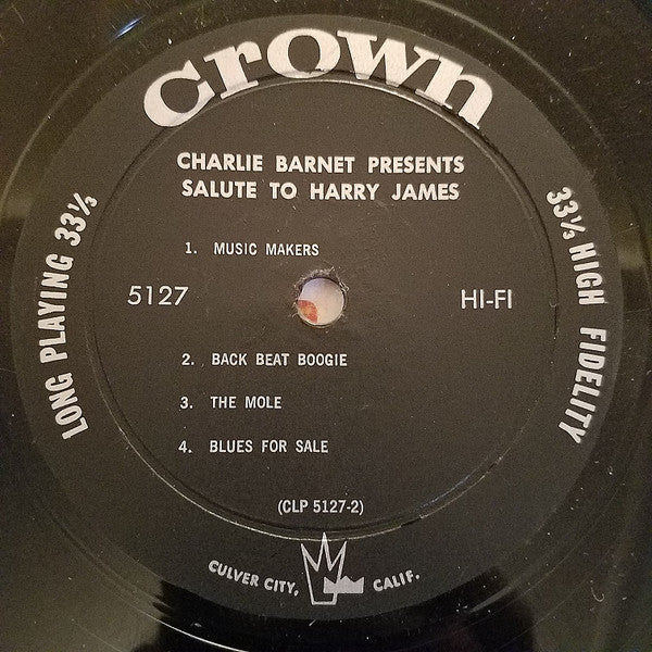 Charlie Barnet : Presents a Salute to Harry James (LP, Album)