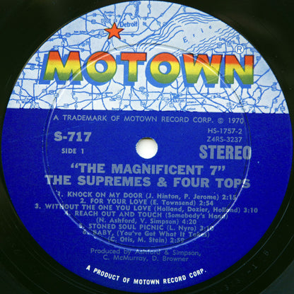 The Supremes & The Four Tops : The Magnificent 7 (LP, Album, Hol)