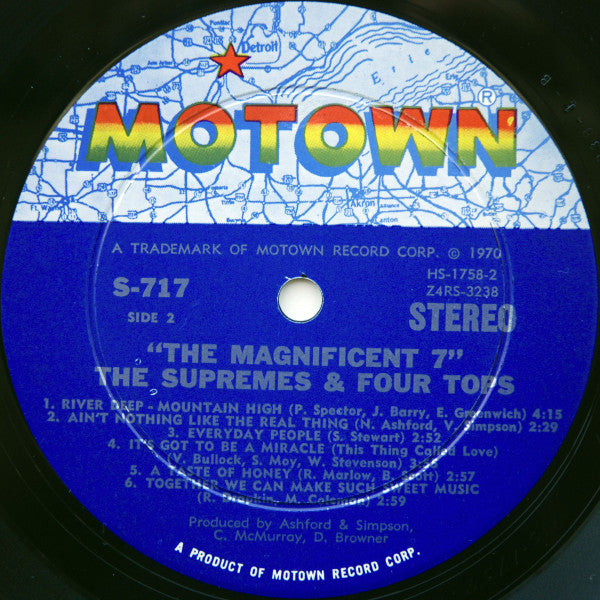 The Supremes & The Four Tops : The Magnificent 7 (LP, Album, Hol)