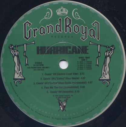 Hurricane (2) : Comin' Off (12", Promo)