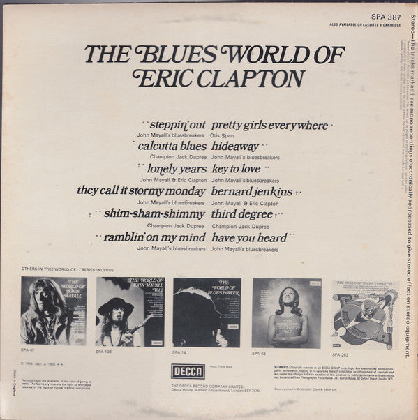 Various : The Blues World Of Eric Clapton (LP, Comp)