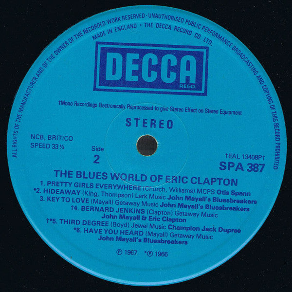 Various : The Blues World Of Eric Clapton (LP, Comp)