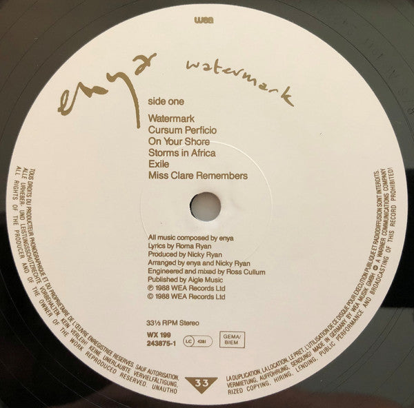 Enya : Watermark (LP, Album, Club)
