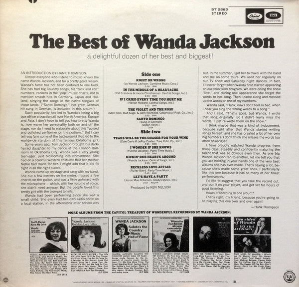 Wanda Jackson : The Best Of Wanda Jackson (LP, Comp, RP)