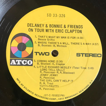 Delaney & Bonnie & Friends With Eric Clapton : On Tour (LP, Album, PR )