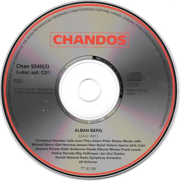 Alban Berg / Constance Hauman, Ulf Schirmer, DR RadioSymfoniOrkestret : Lulu (3xCD)