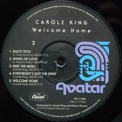 Carole King : Welcome Home (LP, Album, Los)