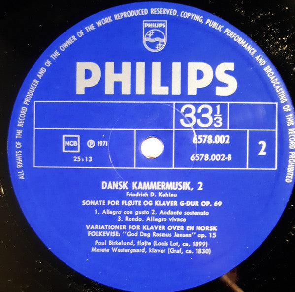 Merete Westergaard, Poul Birkelund : Dansk Kammermusik 2 (LP)