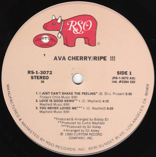 Ava Cherry : Ripe !!! (LP, Album, 56 )