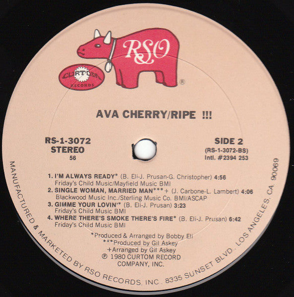 Ava Cherry : Ripe !!! (LP, Album, 56 )