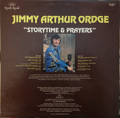Jimmy Arthur Ordge : Storytime & Prayers (LP, Album)