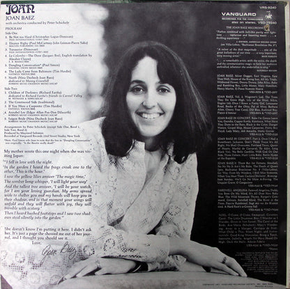 Joan Baez : Joan (LP, Album, Mono)