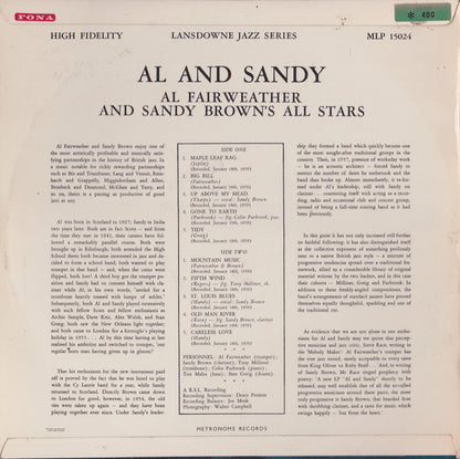 Alastair Fairweather And Sandy Brown (3) : Al Fairweather And Sandy Brown's All Stars (LP)