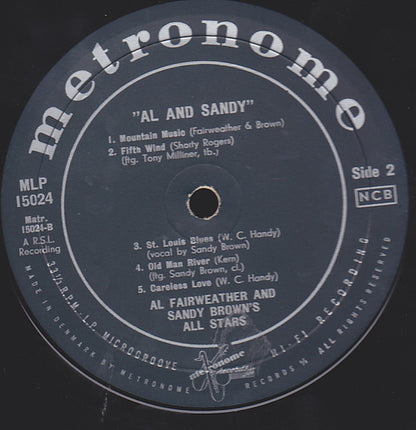 Alastair Fairweather And Sandy Brown (3) : Al Fairweather And Sandy Brown's All Stars (LP)