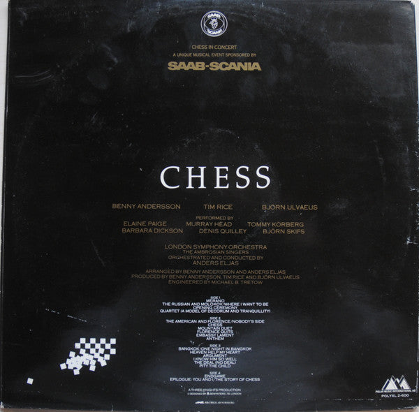 Benny Andersson · Tim Rice · Björn Ulvaeus : Chess (2xLP, Album)