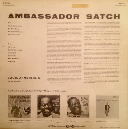 Louis Armstrong And His All-Stars : Ambassador Satch (LP, Mono)