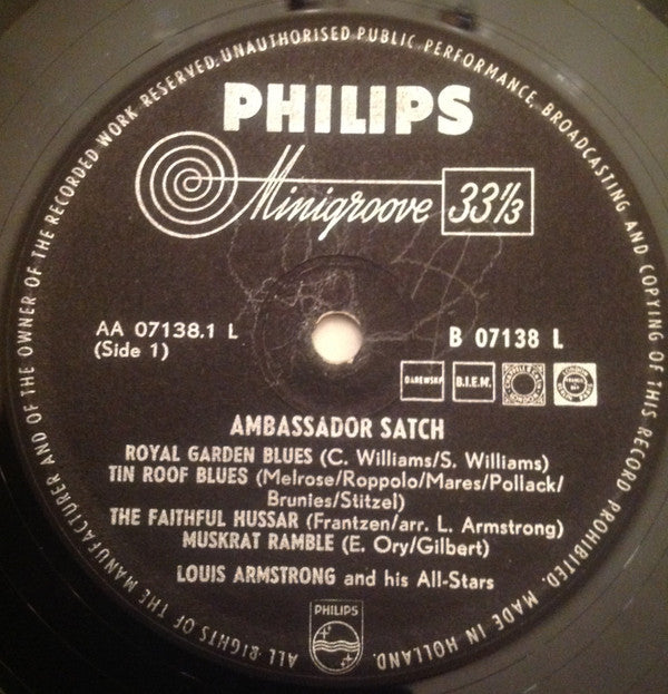 Louis Armstrong And His All-Stars : Ambassador Satch (LP, Mono)