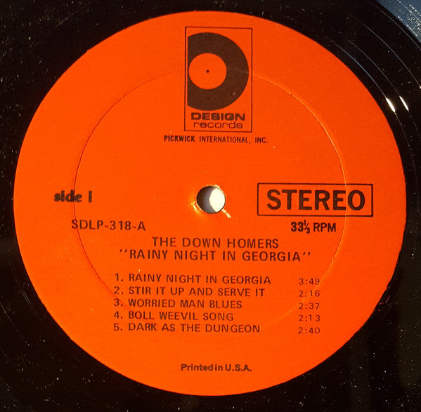 The Down Homers (2) : Rainy Night In Georgia (LP, Album)