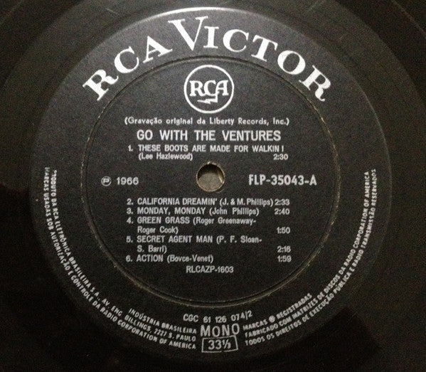The Ventures : Go With The Ventures (LP, Album, Mono)