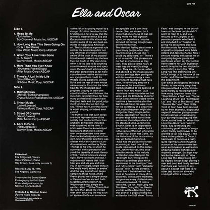 Ella Fitzgerald & Oscar Peterson : Ella And Oscar (LP, Album, RE)