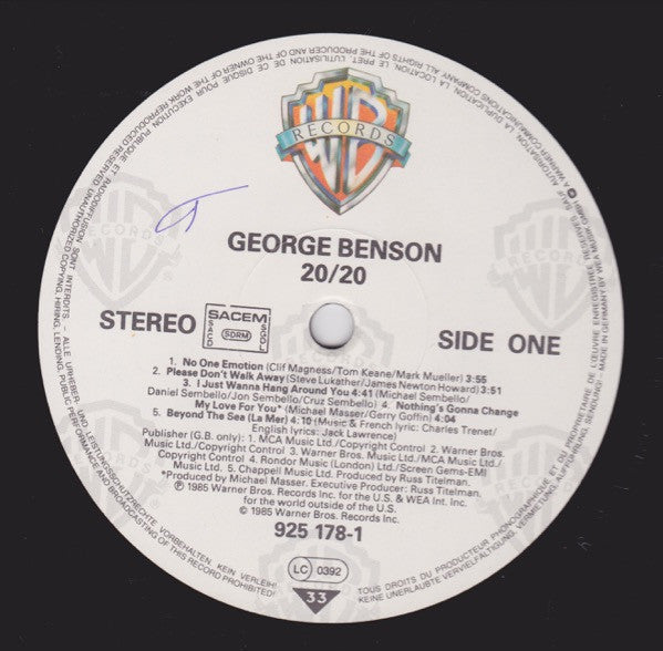 George Benson : 20/20 (LP, Album)