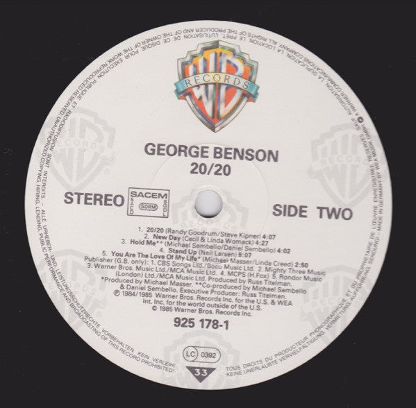 George Benson : 20/20 (LP, Album)