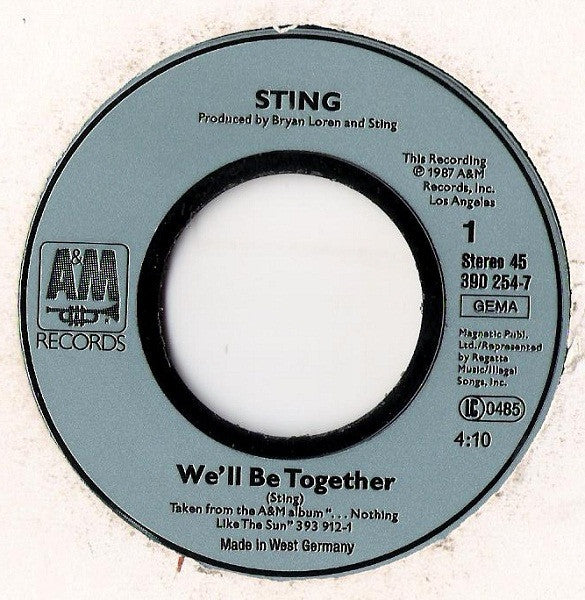Sting : We'll Be Together (7", Single)