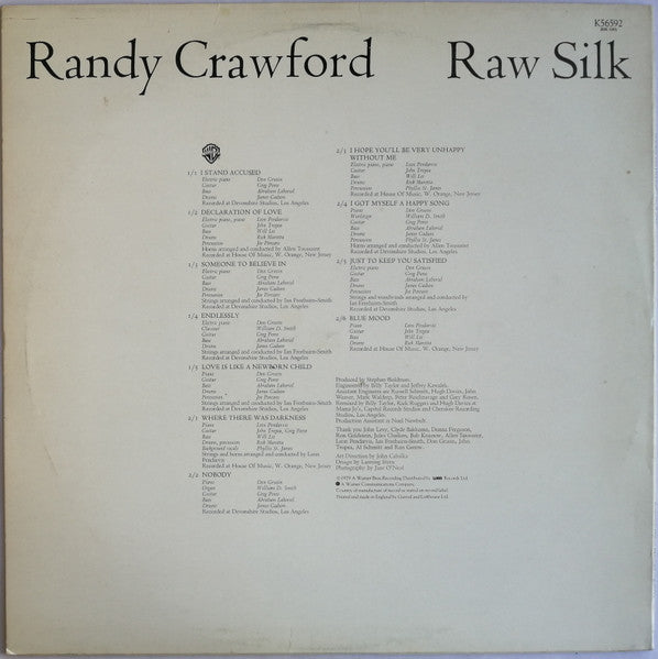 Randy Crawford : Raw Silk (LP, Album)