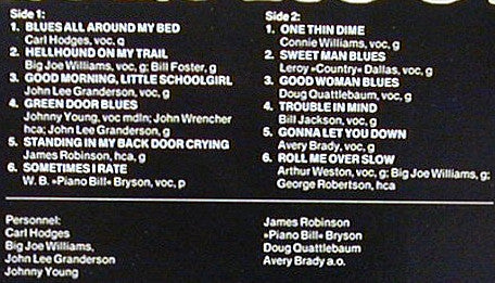 Various : Blues All Around My Bed (LP, Comp, RE)