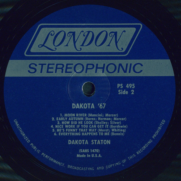 Dakota Staton : Dakota '67 (LP, Album)