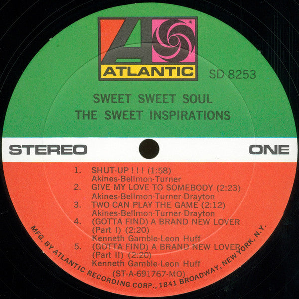 The Sweet Inspirations : Sweet Sweet Soul (LP, Album, Mon)