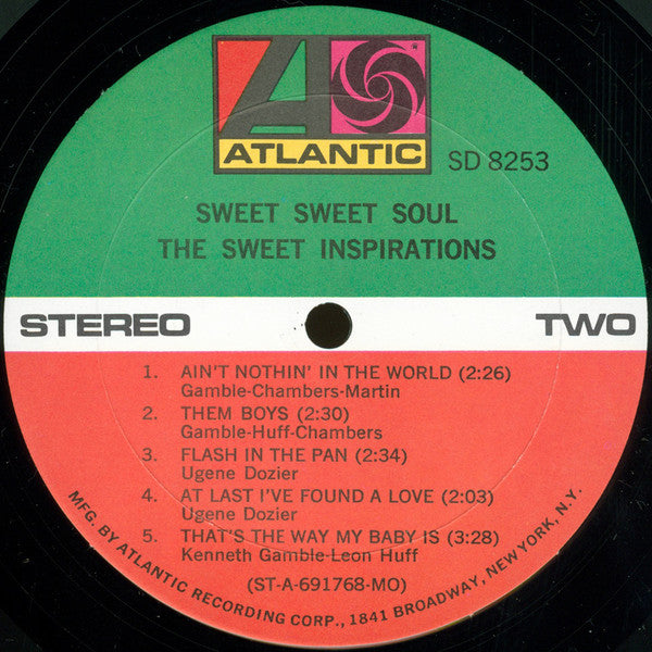 The Sweet Inspirations : Sweet Sweet Soul (LP, Album, Mon)