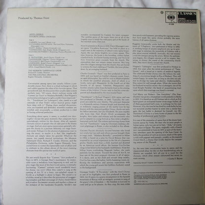 Mormon Tabernacle Choir, Richard P. Condie, The Philadelphia Orchestra, Eugene Ormandy : Anvil Chorus - Famous Opera Choruses (LP, Album)