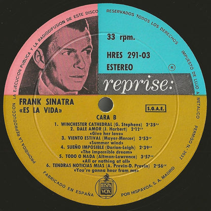 Frank Sinatra : Es La Vida (LP, Album, Comp)