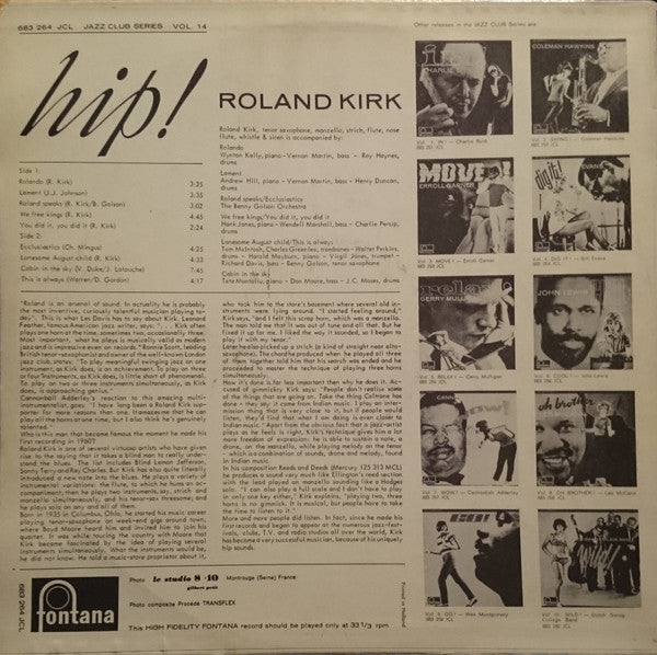 Roland Kirk : Hip! (LP, Comp, Mono)