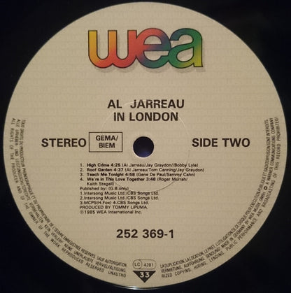 Al Jarreau : In London (LP, Album)