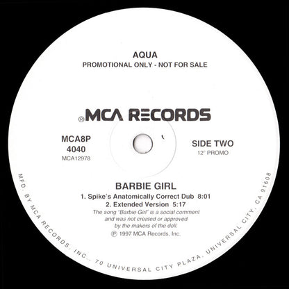 Aqua : Barbie Girl (12", Promo)