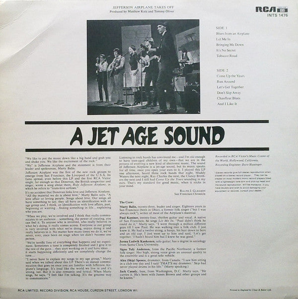 Jefferson Airplane : Jefferson Airplane Takes Off (LP, Album, RE)