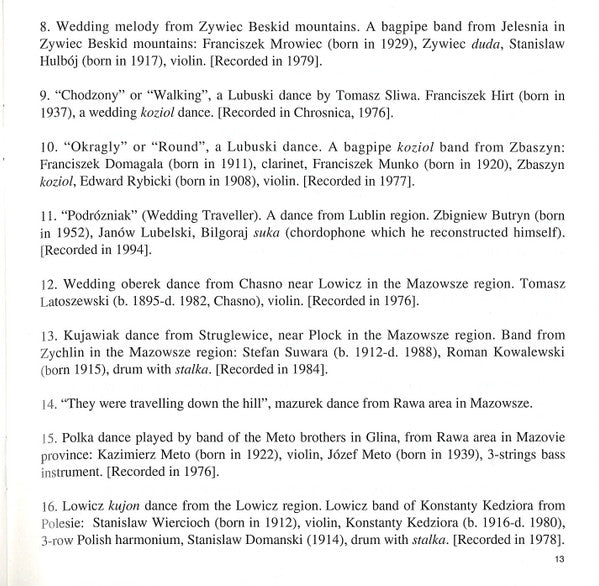 Various : Pologne • Instruments Populaires (CD, Album)