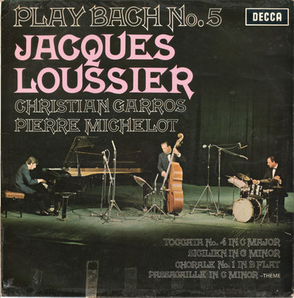 Jacques Loussier, Christian Garros, Pierre Michelot : Play Bach No. 5 (LP, Album)