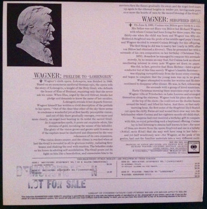 Anton Bruckner / Richard Wagner / Bruno Walter : Symphony No. 7 In E Major (Original Version); Siegfried Idyll; Prelude To "Lohengrin" (2xLP, Album, Mono, Promo)