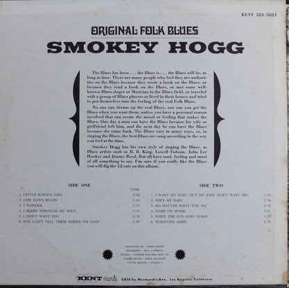 Smokey Hogg : Original Folk Blues (LP, Comp)