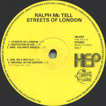 Ralph McTell : Streets Of London (LP, Comp, RE)