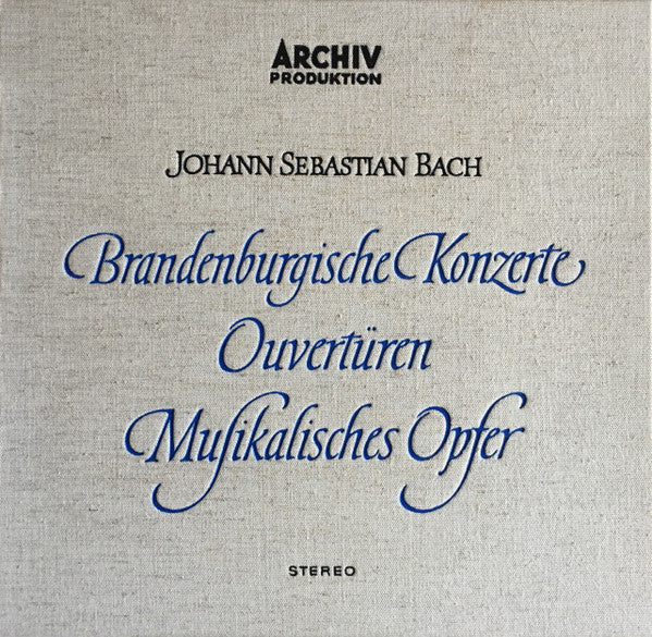 Johann Sebastian Bach : Brandenburgische Konzerte / Ouvertüren / Musikalisches Opfer (5xLP, Album, Comp + Box)